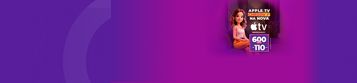 Imagem promocional da Nova Telecom com destaque para internet fibra óptica